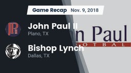 Recap: John Paul II  vs. Bishop Lynch  2018