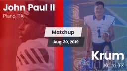 Matchup: John Paul II High vs. Krum  2019