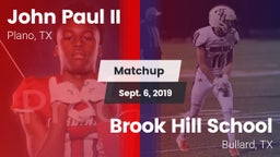 Matchup: John Paul II High vs. Brook Hill School 2019