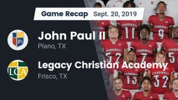 Recap: John Paul II  vs. Legacy Christian Academy  2019