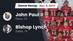 Recap: John Paul II  vs. Bishop Lynch  2019