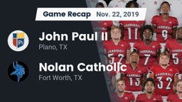 Recap: John Paul II  vs. Nolan Catholic  2019
