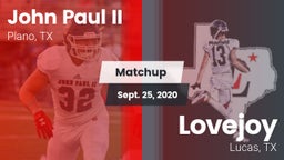 Matchup: John Paul II High vs. Lovejoy  2020
