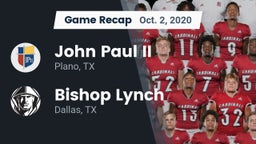 Recap: John Paul II  vs. Bishop Lynch  2020