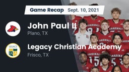 Recap: John Paul II  vs. Legacy Christian Academy  2021