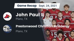 Recap: John Paul II  vs. Prestonwood Christian Academy 2021