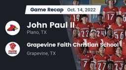 Recap: John Paul II  vs. Grapevine Faith Christian School 2022