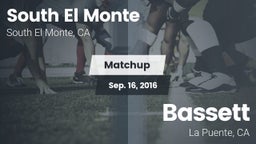 Matchup: South El Monte High vs. Bassett  2016