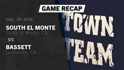 Recap: South El Monte  vs. Bassett  2016