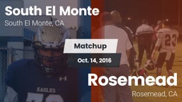 Matchup: South El Monte High vs. Rosemead  2016