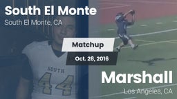 Matchup: South El Monte High vs. Marshall  2016