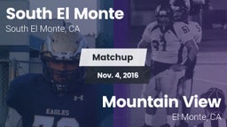 Matchup: South El Monte High vs. Mountain View  2016