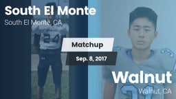 Matchup: South El Monte High vs. Walnut  2017