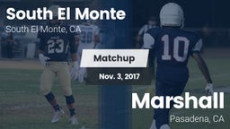 Matchup: South El Monte High vs. Marshall  2017