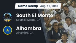 Recap: South El Monte  vs. Alhambra  2018