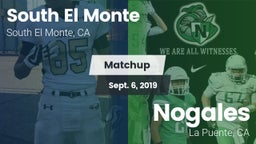 Matchup: South El Monte High vs. Nogales  2019