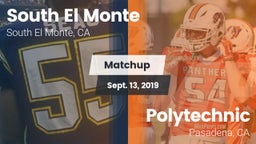 Matchup: South El Monte High vs. Polytechnic  2019