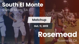Matchup: South El Monte High vs. Rosemead  2019