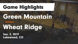 Green Mountain  vs Wheat Ridge  Game Highlights - Jan. 3, 2019