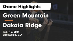Green Mountain  vs Dakota Ridge  Game Highlights - Feb. 15, 2024