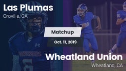 Matchup: Las Plumas High vs. Wheatland Union  2019