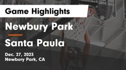 Newbury Park  vs Santa Paula  Game Highlights - Dec. 27, 2023