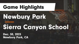Newbury Park  vs Sierra Canyon School Game Highlights - Dec. 30, 2023