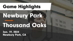 Newbury Park  vs Thousand Oaks  Game Highlights - Jan. 19, 2024