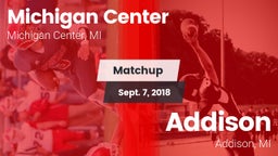 Matchup: Michigan Center vs. Addison  2018