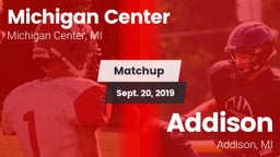 Matchup: Michigan Center vs. Addison  2019