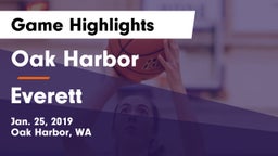 Oak Harbor  vs Everett  Game Highlights - Jan. 25, 2019