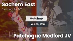Matchup: Sachem East High vs. Patchogue Medford JV 2018