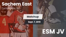 Matchup: Sachem East High vs. ESM JV 2019