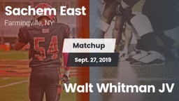 Matchup: Sachem East High vs. Walt Whitman JV 2019
