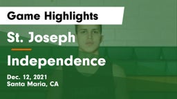 St. Joseph  vs Independence  Game Highlights - Dec. 12, 2021