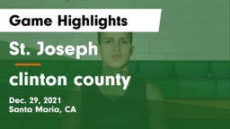 St. Joseph  vs clinton county Game Highlights - Dec. 29, 2021