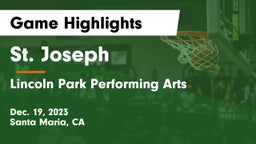 St. Joseph  vs Lincoln Park Performing Arts  Game Highlights - Dec. 19, 2023