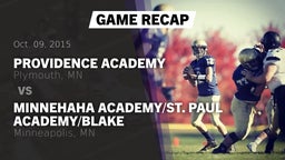 Recap: Providence Academy  vs. Minnehaha Academy/St. Paul Academy/Blake  2015