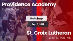 Matchup: Providence Academy vs. St. Croix Lutheran  2017