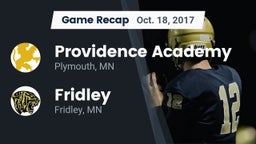 Recap: Providence Academy vs. Fridley  2017