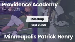 Matchup: Providence Academy vs. Minneapolis Patrick Henry 2018