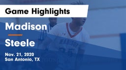 Madison  vs Steele  Game Highlights - Nov. 21, 2020