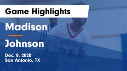 Madison  vs Johnson  Game Highlights - Dec. 8, 2020