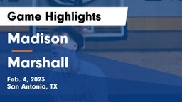 Madison  vs Marshall  Game Highlights - Feb. 4, 2023