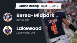 Recap: Berea-Midpark  vs. Lakewood  2017