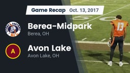 Recap: Berea-Midpark  vs. Avon Lake  2017