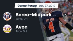 Recap: Berea-Midpark  vs. Avon  2017