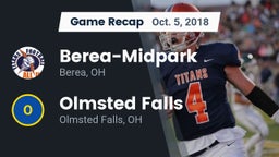 Recap: Berea-Midpark  vs. Olmsted Falls  2018
