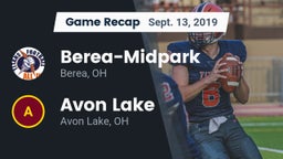 Recap: Berea-Midpark  vs. Avon Lake  2019