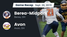 Recap: Berea-Midpark  vs. Avon  2019